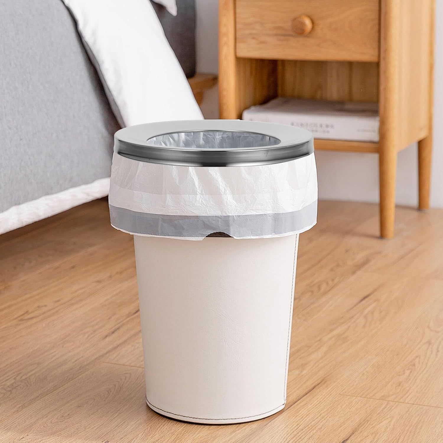 SHINEOFI Stainless Steel Trash Can Lid 30x30cm Flap Cover Metal Wastebasket Lid for Kitchen Bathroom Tabletop Garbage Can