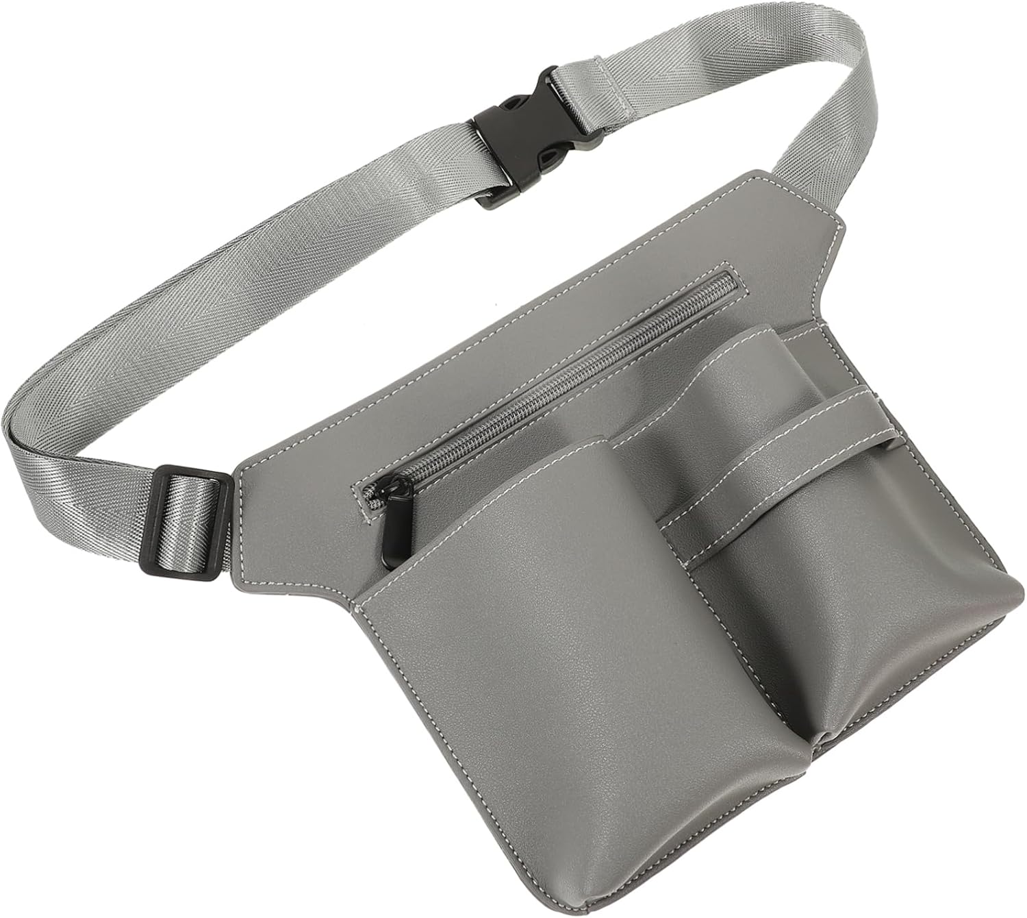 Hair Stylist Scissors Pouch Belt Compact Professional Hairdressing Tool Bag for Combs and Pins Gray Waist Storage for Salon Use