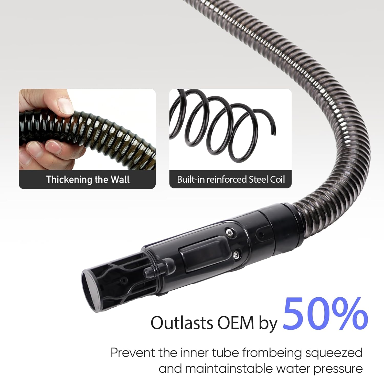Upgraded Compatible with Bissell Replacement Hose-Fits Models 3624,3194,2505,2458,2891,1565 & More,Compatible with Bissell Parts-OEM Models 2037905 & 1606643,Flexible Hose for Deep Cleaner