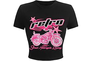 Y2K Aesthetic Washed Pink Graphic Tee