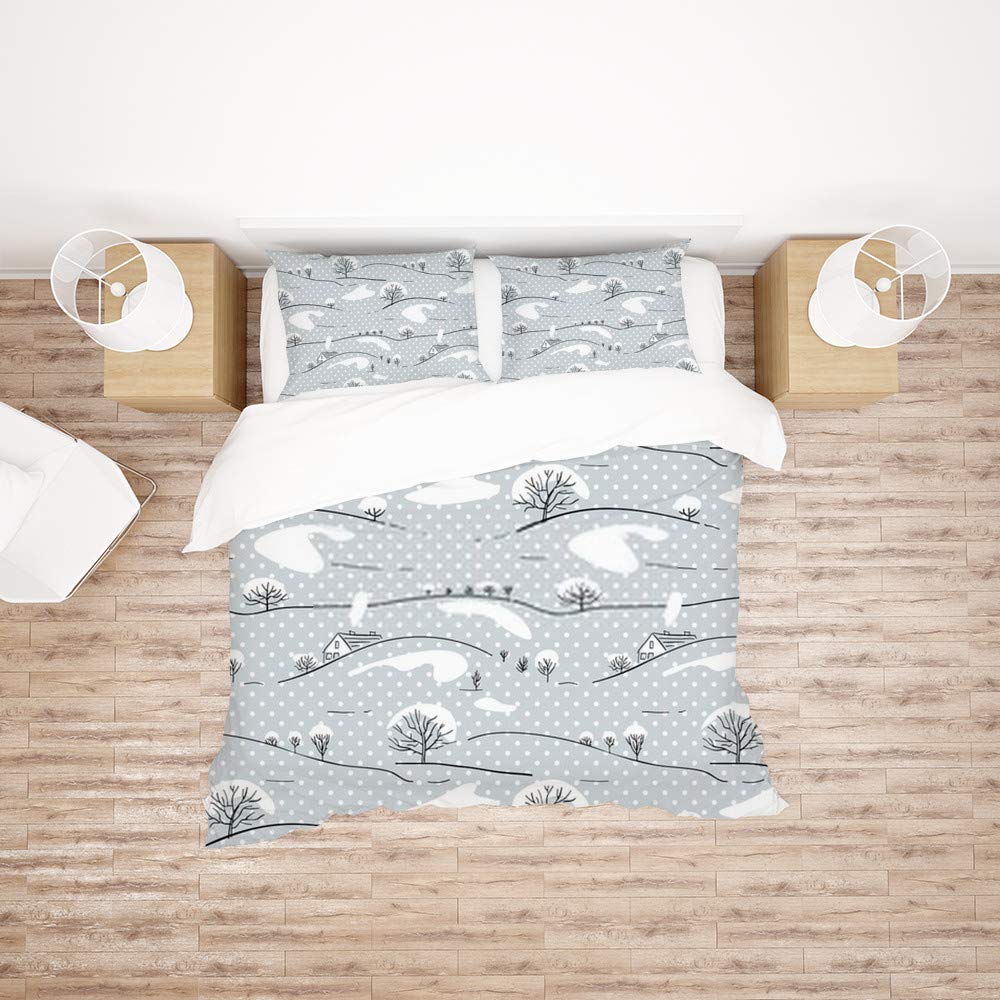 Parure de lit infroissable et ultra douce idéale pour peaux sensibles en lit double