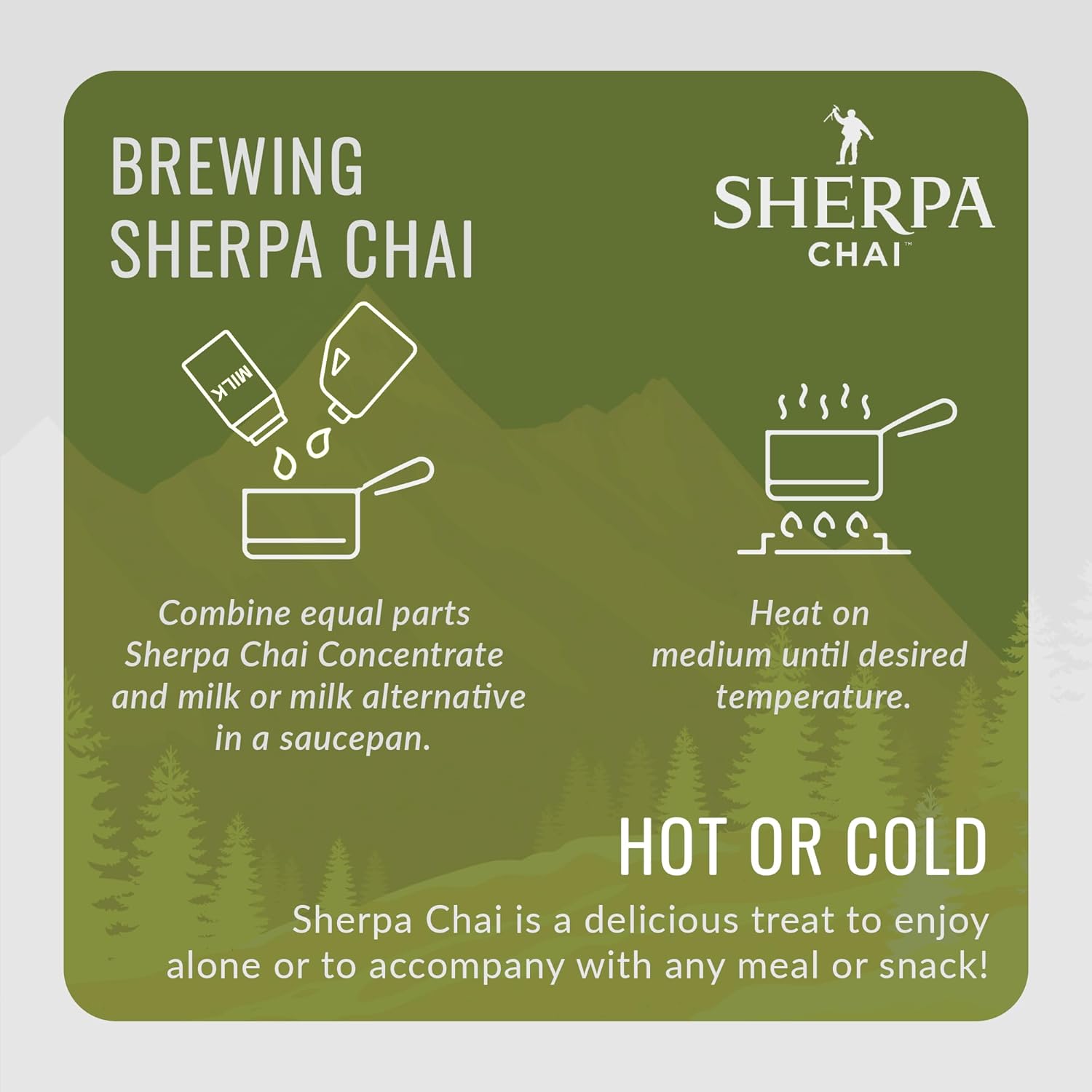 Sherpa Chai Decaf Organic Chai Tea Concentrate, 64 oz - Himalayan Black Tea Concentrate w/Freshly Pressed Ginger - Authentic Recipe Brewed by Nepali Sherpas - Chai Tea Gift for Latte Tea Lovers