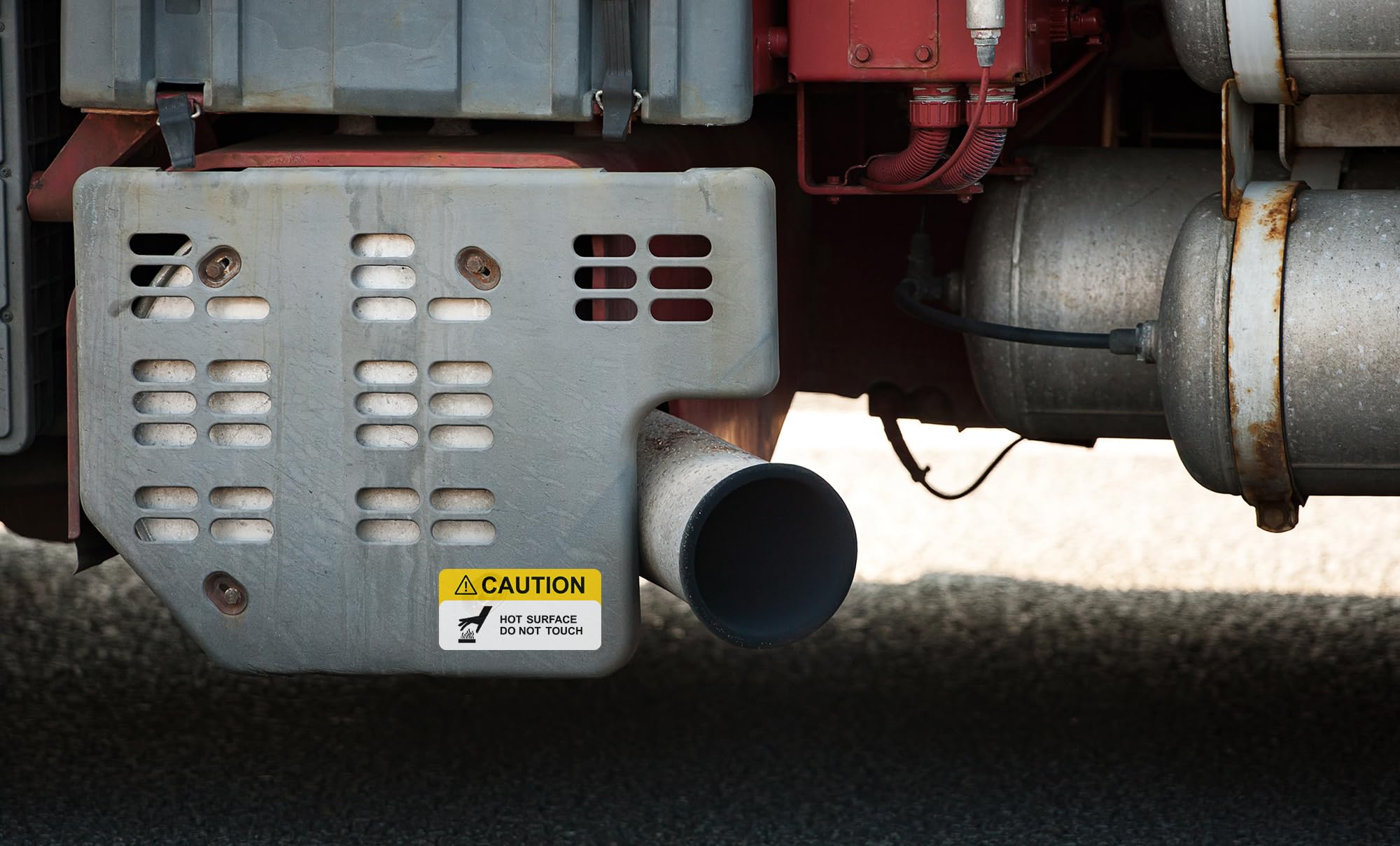 Caution - Hot Surface Stickers (Small) | Heavy-Duty Signs For Machinery & Equipment | Weatherproof, Ultra Durable Safety Labels – USA Made (2x1 Inch