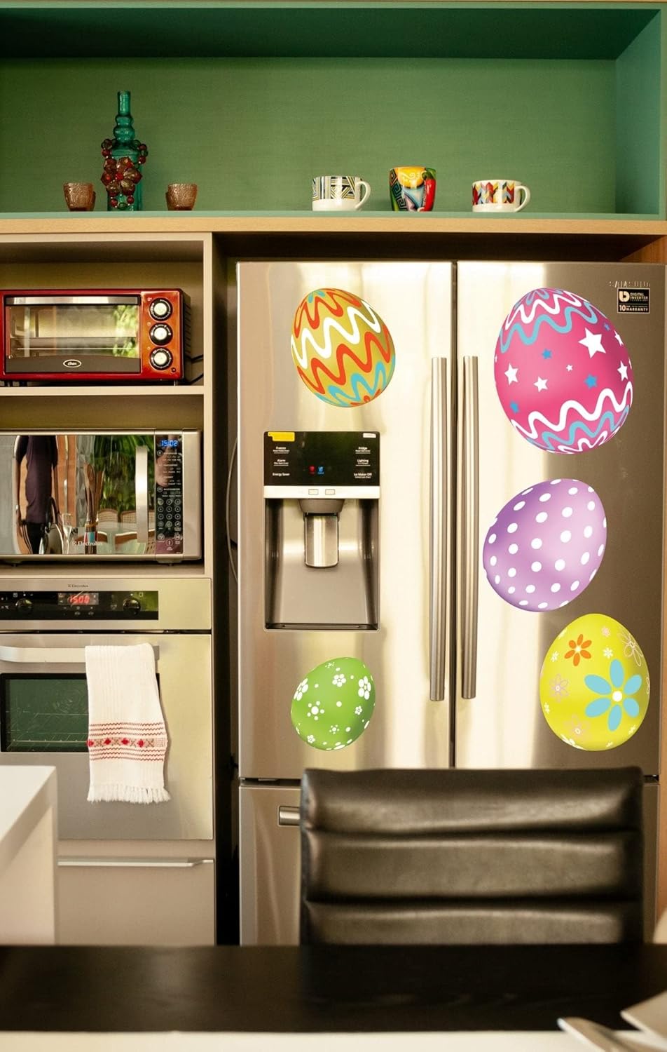 VictoryStore Jumbo Easter Eggs Garage Door Magnets, 18 Pieces, Magnetic Jumbo Easter Eggs, Indoor or Outdoor Thick Magnets, Garage Door Decals, 20085