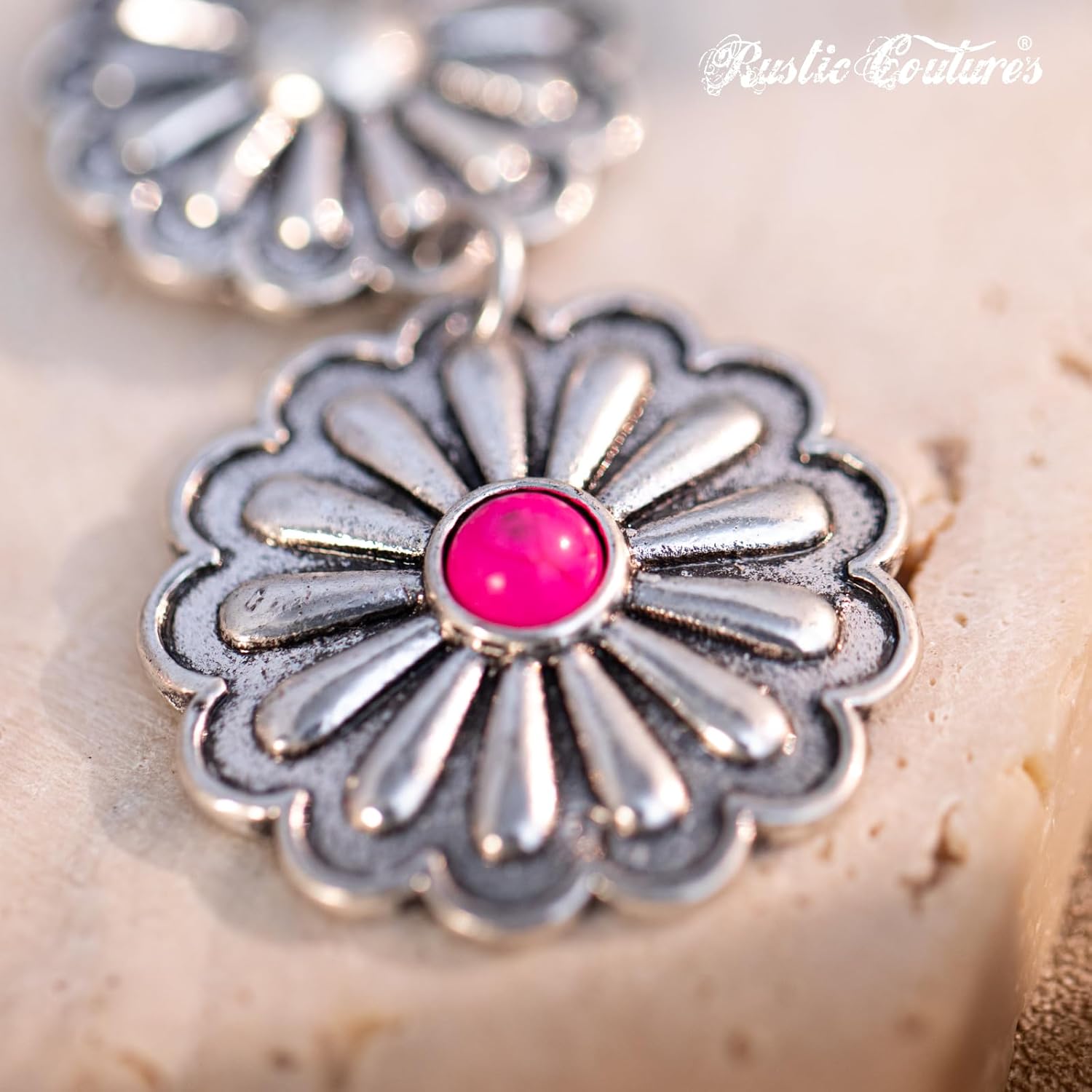 Rustic Couture's Western Necklace Earrings Jewelry Set for Women - Image 5