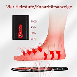 Thermrup Electric Heated Insoles Foot Warmers Rechargeable Li-Ion Battery(4 Temperature Settings) Size 4.5-14, Far Infrared, High Temperature