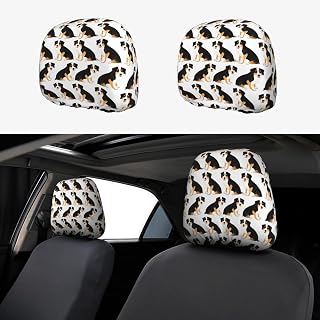 Novelty Durable Headrest Protector Cover, 2 Piece Set for Car Seat Head Rests Australian Shepherds Dogs