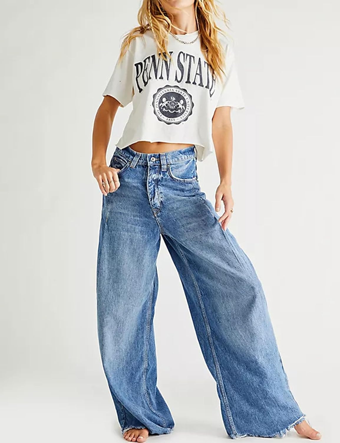 Baggy Jeans Wide Leg Denim Pants Vintage Jeans Women's Y2K Street Fashion Boyfriend Straight Denim Pants - Image 3
