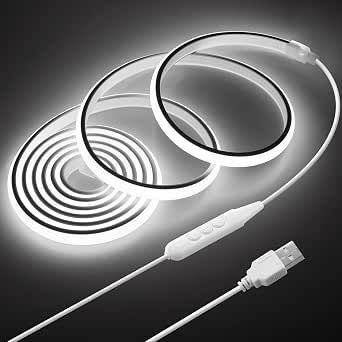 Amazon.com: Samsion 2M COB LED Rope Light Outdoor USB Powered 6.6FT 5V ...