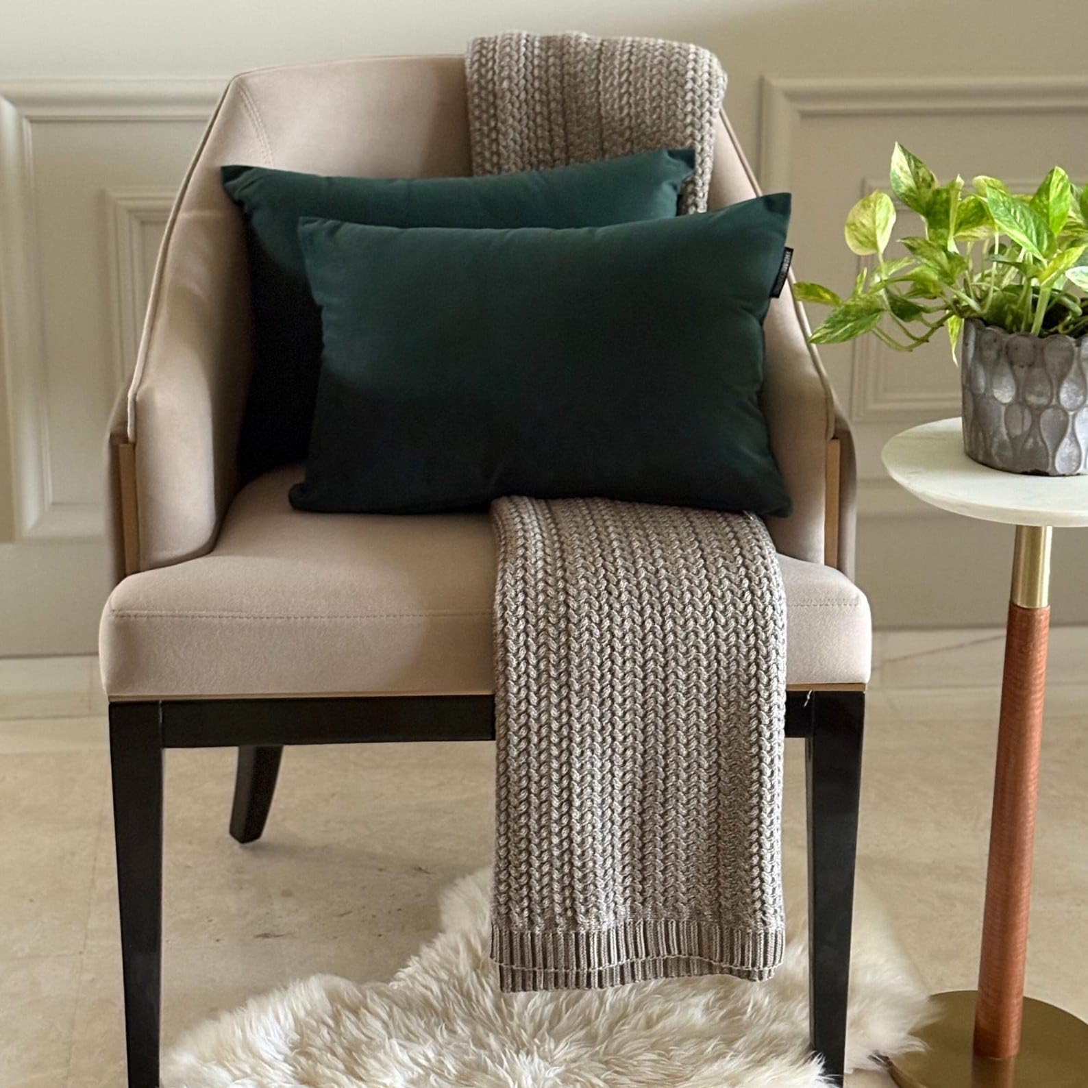 Verde bottiglia Lusso Copricuscino oblungo 50x135 cm | Set di 2 Moderno Velluto Fodera per cuscino | Solido semplice Federe per divano, sofà e letto, arredamento per la casa- Bottle Green Velvet Dream