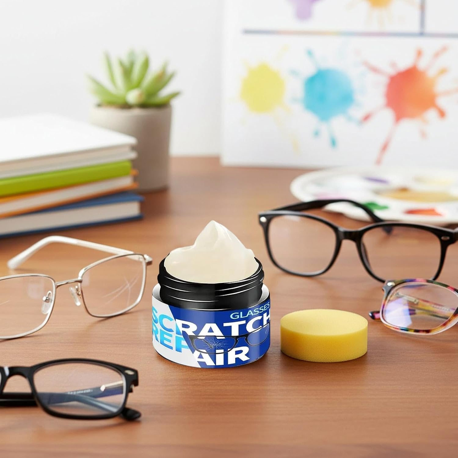 Eyeglass Scratch Remover for Lenses,35g Sunglasses Cleaning Repair Wax,Lens Scratch Remover | for Eyewear Dust Resistance Home Office Daily Travel