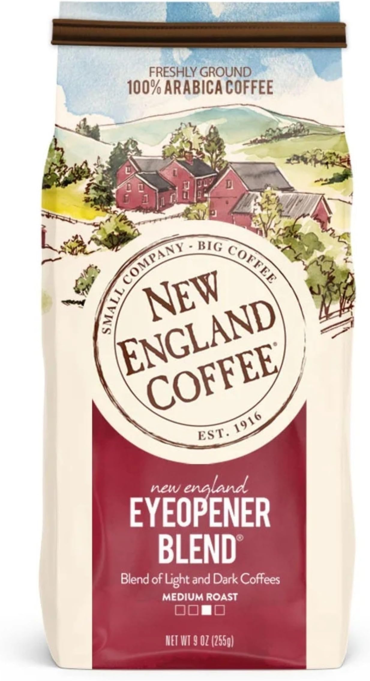 Eyeopener Blend Dark Roast Ground Coffee, 9oz Bag (Pack of 1)