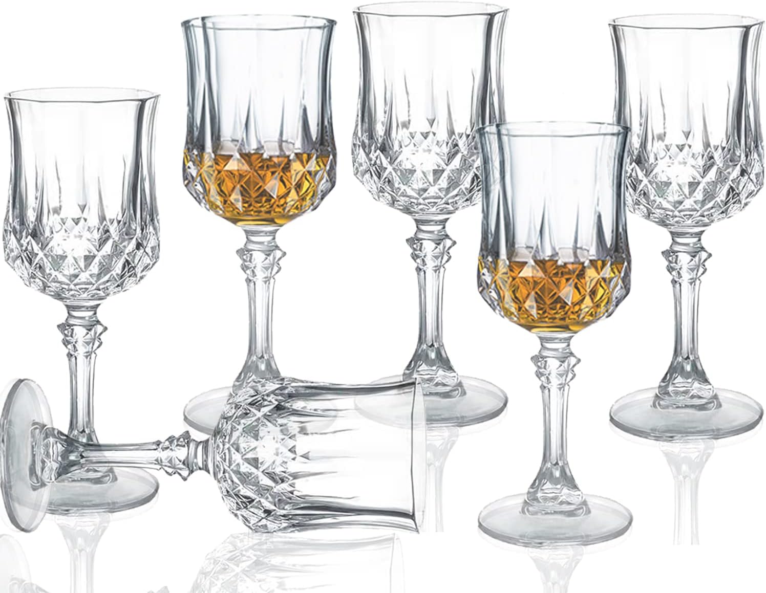 Cordial Glasses With Stem - Sherry, Port, Crystal Shot, Limoncello - 1.75 oz (Set of 6)