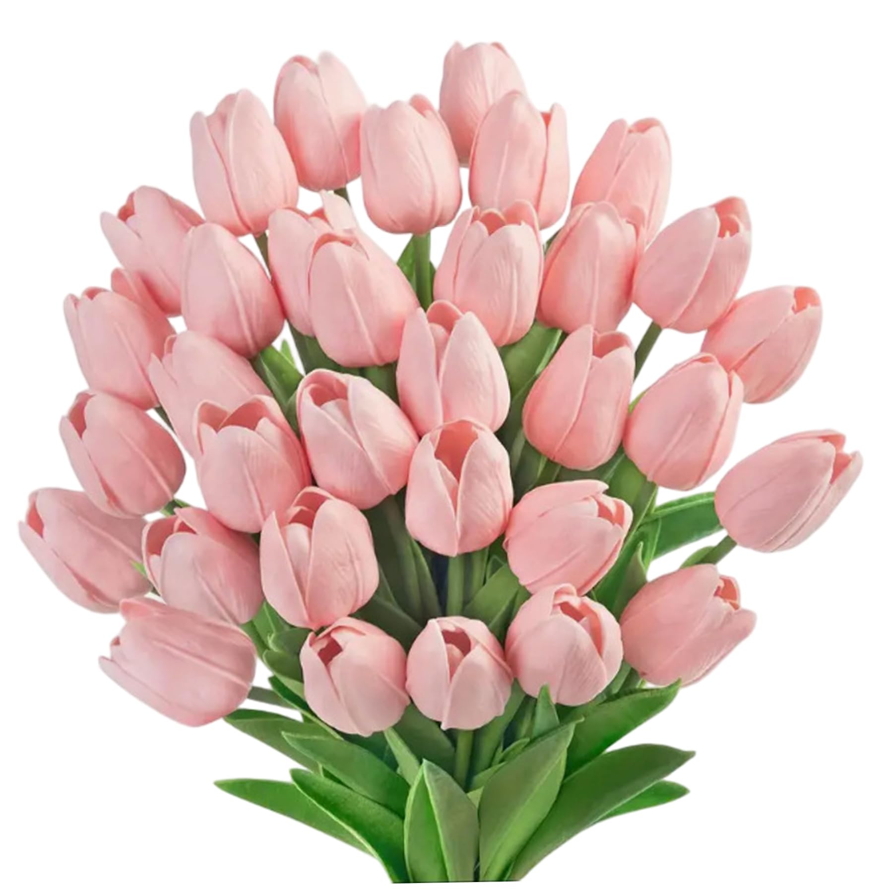 Tulipanes artificiales con tallo flexible y acabado de tacto real para manualidades