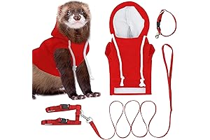 Red Ferret Sweater, Harness, and Leash Set: The Ultimate Cozy and Secure...