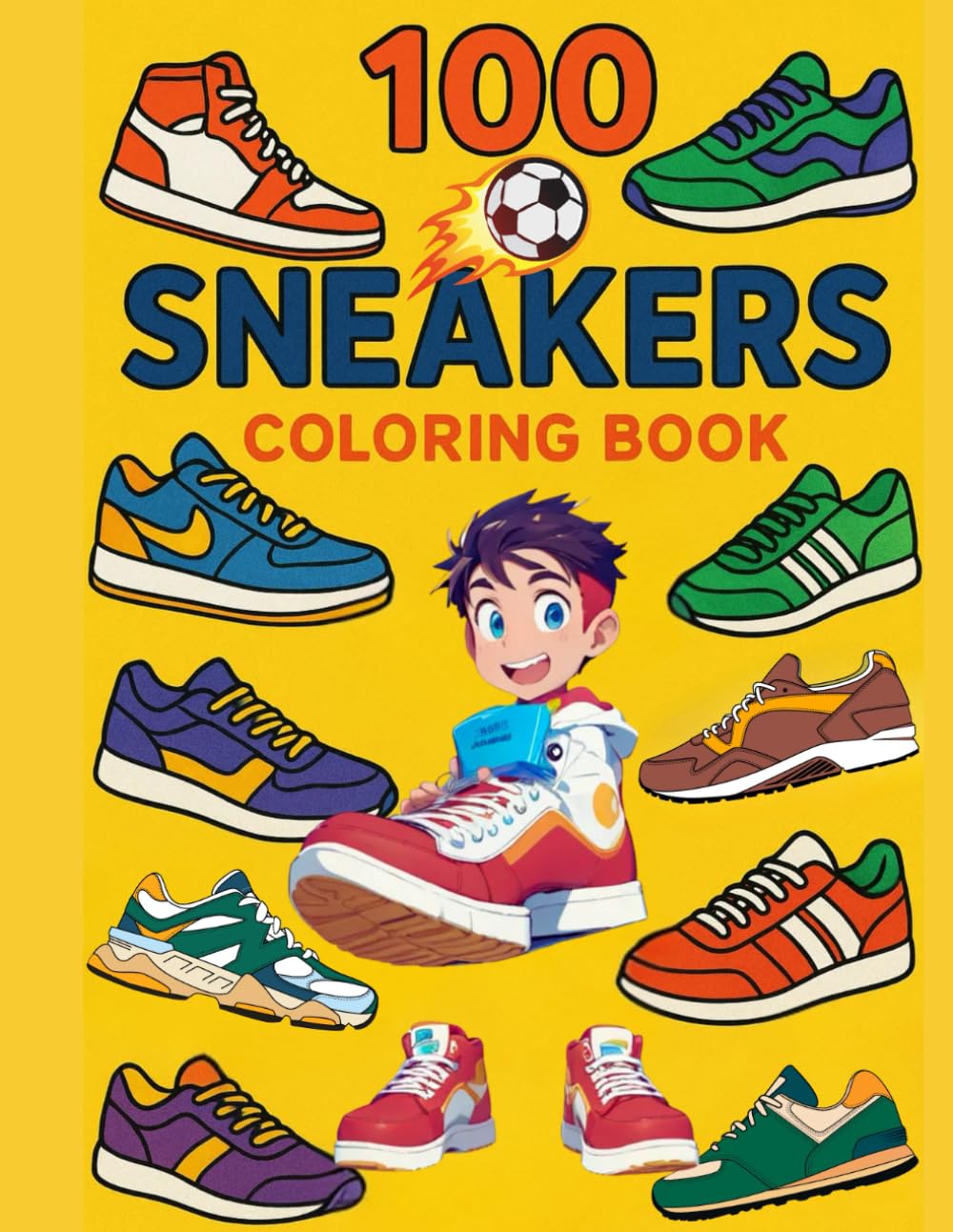 100 SNEAKERS – Coloring Book: Unique Shoe Illustrations for Fashion Lovers—Fun and Relaxing Coloring Experience