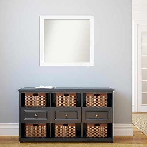 Miniatura 5 de Amanti Art Espejo personalizado, espejo de baño estrecho blanco para gabinete, espejo de pared o espejo de tocador de baño sobre el fregadero (27.25