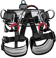HandAcc Thickened Professional Climbing Harness Large Size Safety Belt for Tree Climbing Arborist Rappelling 25KN 300KG