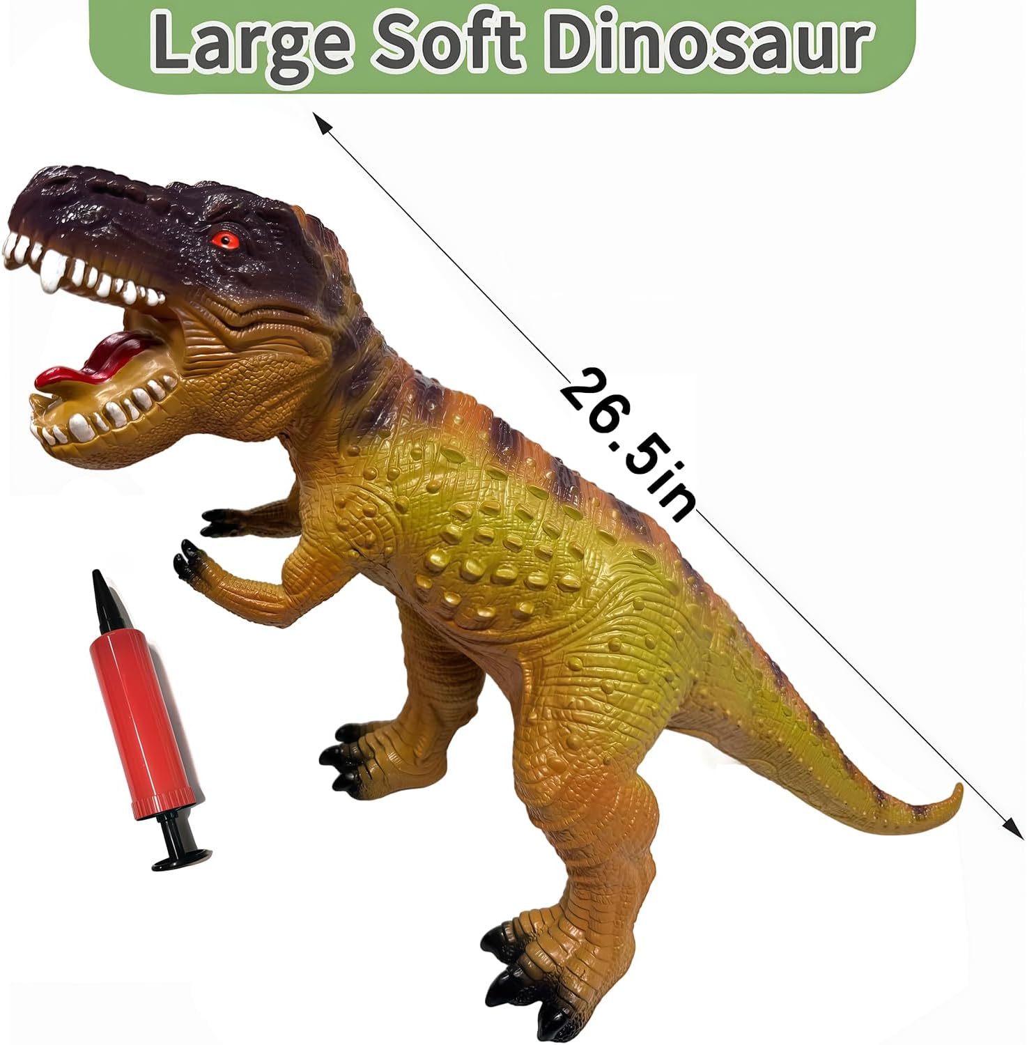 Big Dinosaur Toys for Toddlers-28 inches Tyrannosaurus Rex Dinosaur Figures, Jumbo Realistic Dinosaur Toys for Boys Girls Gift, Kids Ages 1 2 3 4 5 6 7 8 (Green)