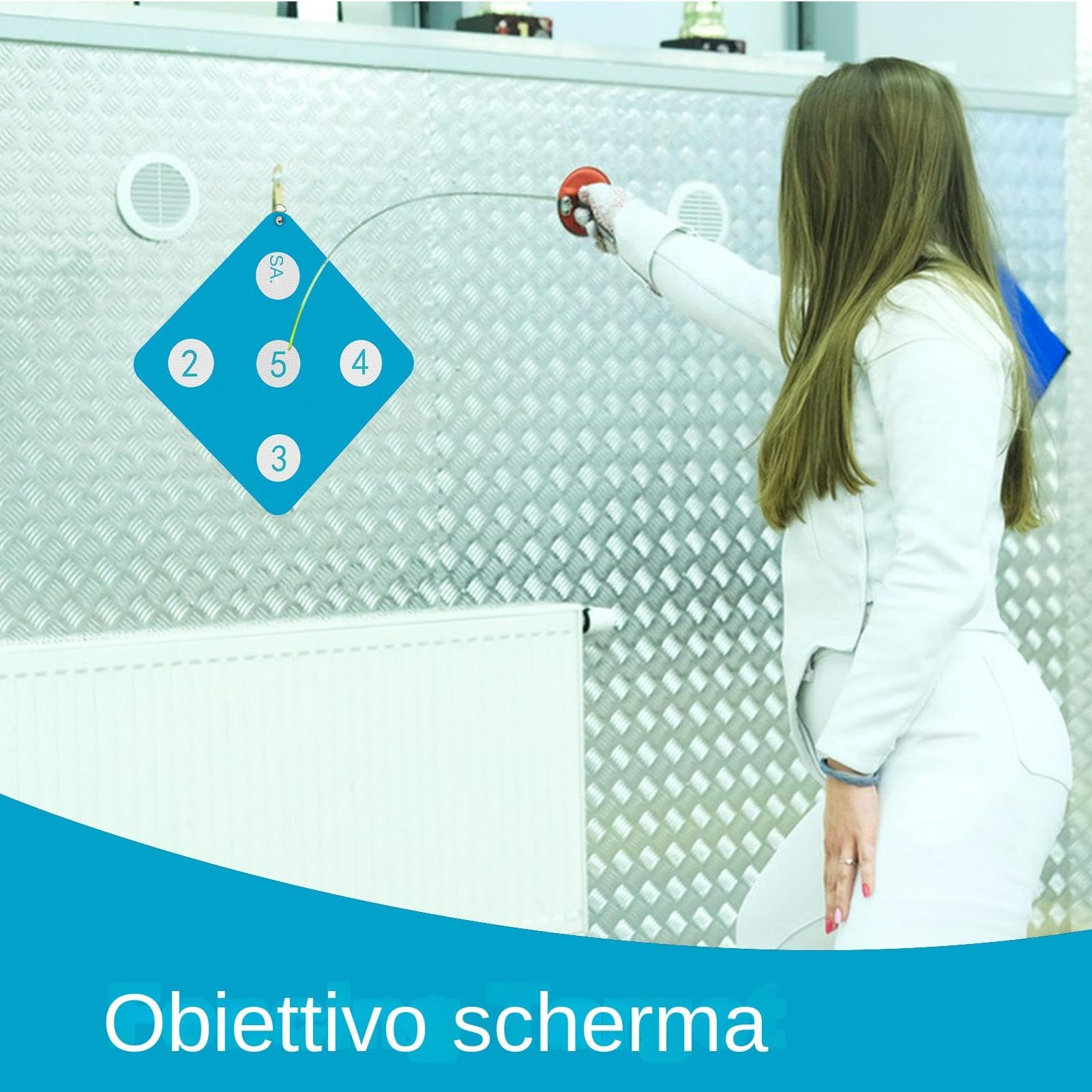 Pratica target di scherma montata a parete BIRIRIO, attrezzatura di addestramento con cinghie