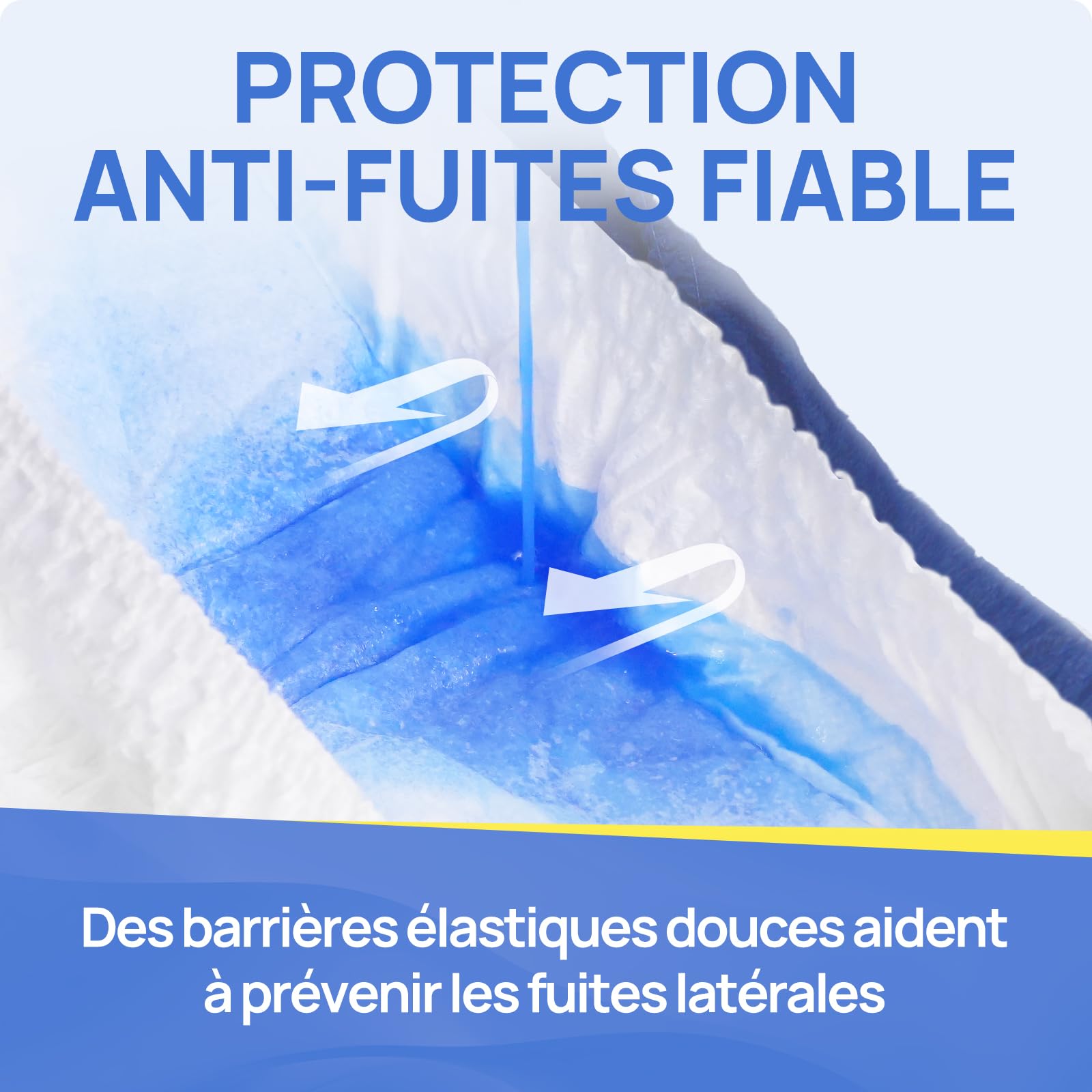 SUNKISS Ultra Fine Couche Adulte Homme Slips Jetables Sous-Vêtements Absorbants Absorption Rapide Fuites Urinaires Incontinence Modérée Taille L Bleu 36 Unités