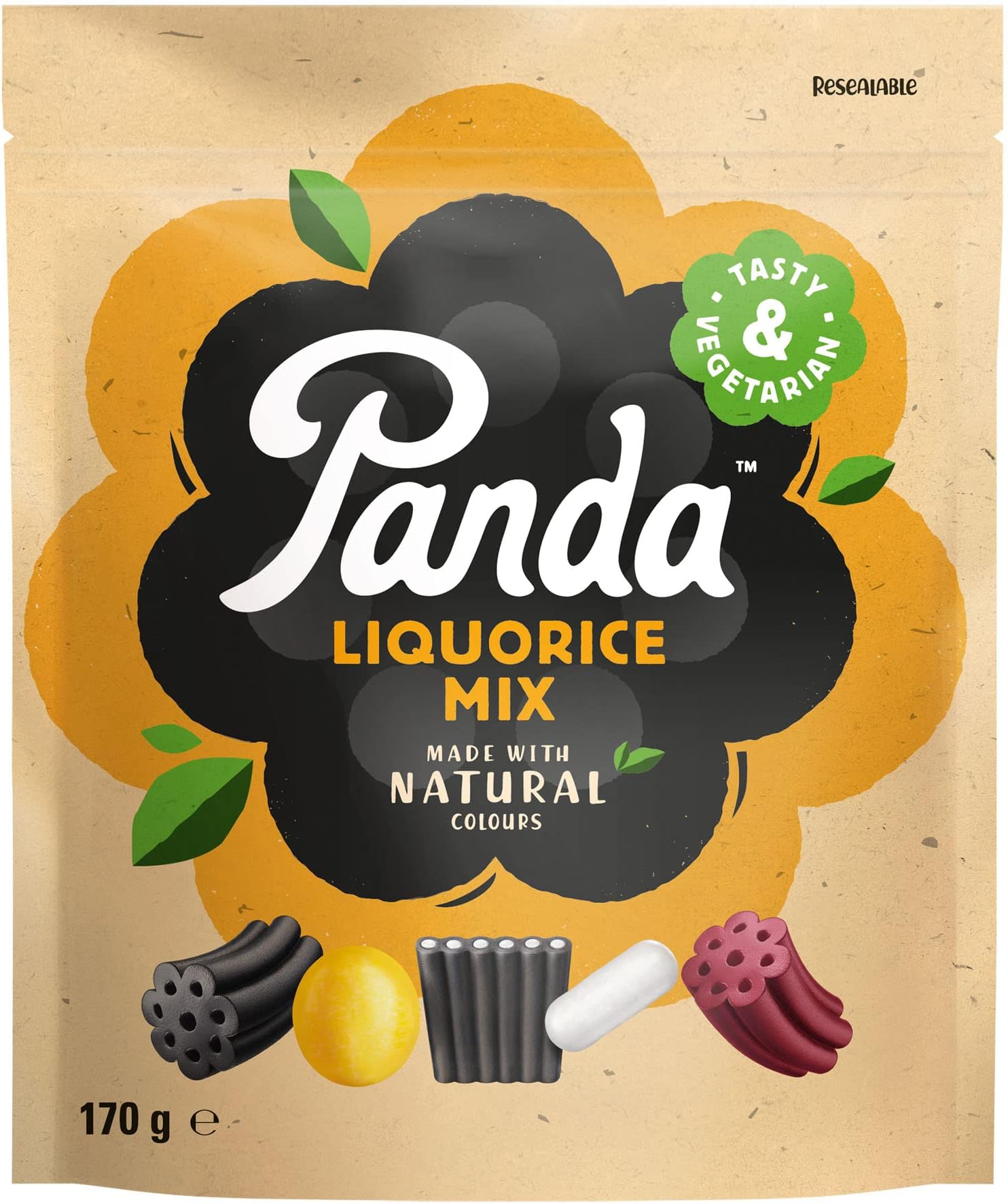 Natural Liquorice Mix | Licorice Sweet Made with Natural Flavours | Mix of Six Delicious Flavours | The Real Taste of Liquorice Sweets Since 1927 | 170 G