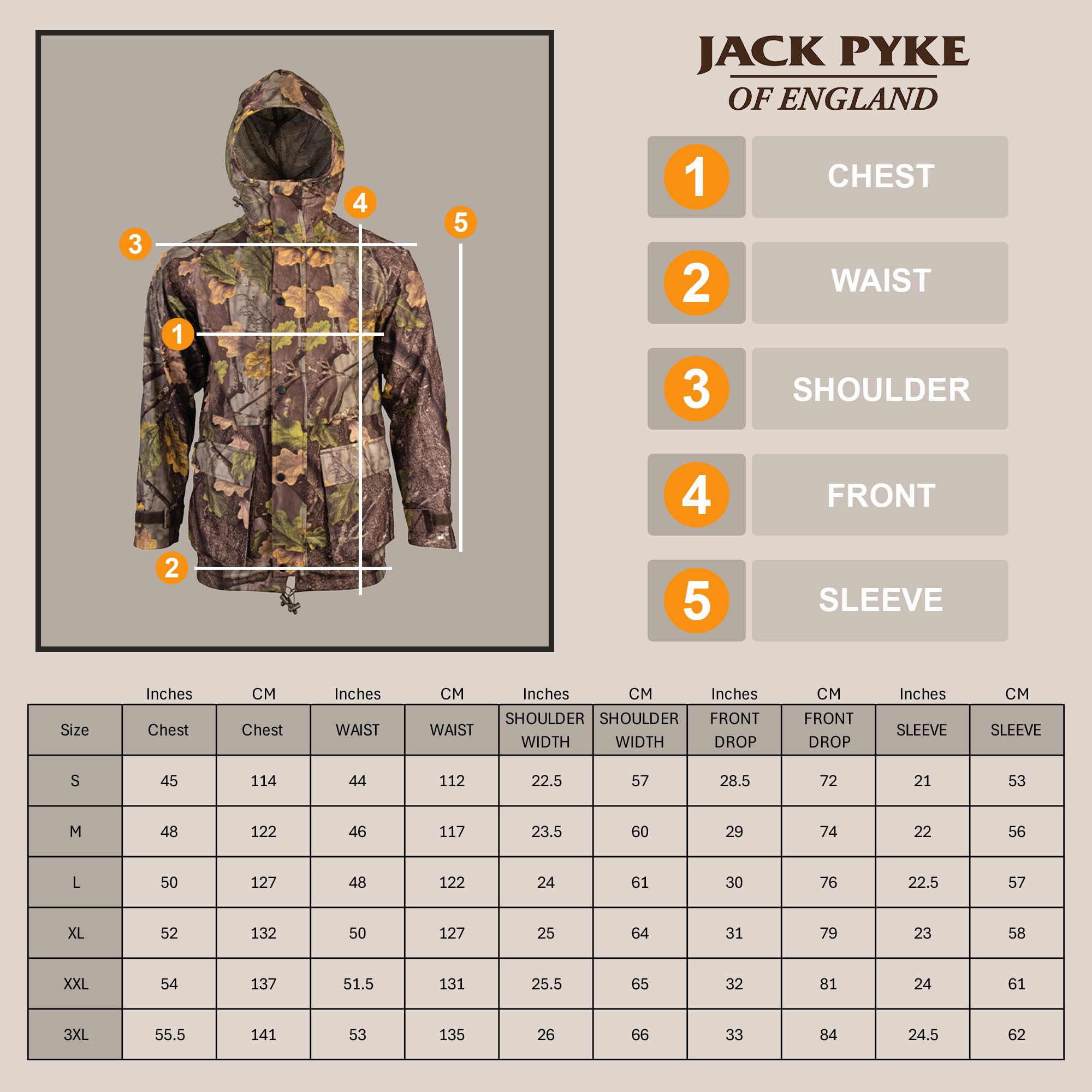 Jack Pyke Rannock - Chaqueta - English Oak Evolution