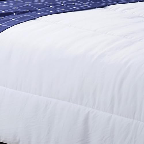 Miniatura 6 de Truly Soft Everyday Tattersall - Juego de sábanas tamaño individual color azul marinoblanco