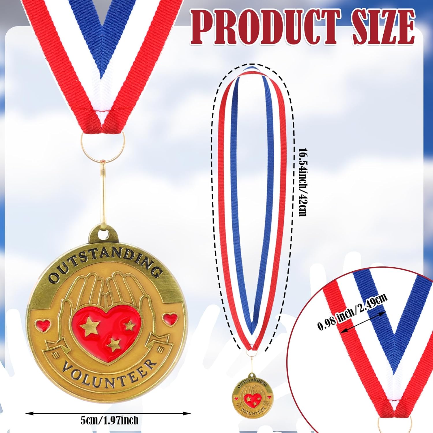 Tondiamo 24/48 Pcs Award Medals Bulk Gold Medals Bulk with Neck Ribbons 2 Inch Metal Award Trophies for Sports Party Team Tournaments Match Participation Winner Prizes Gift