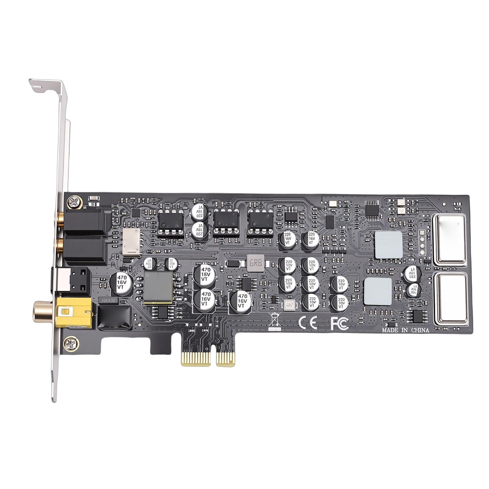 PCI-Express-HiFi-Audiokarte 100 DB | Interne Computer-Soundkarte, 96 kHz, 24 Bit, Mehrere Schnittstellen, Niedriges Profil