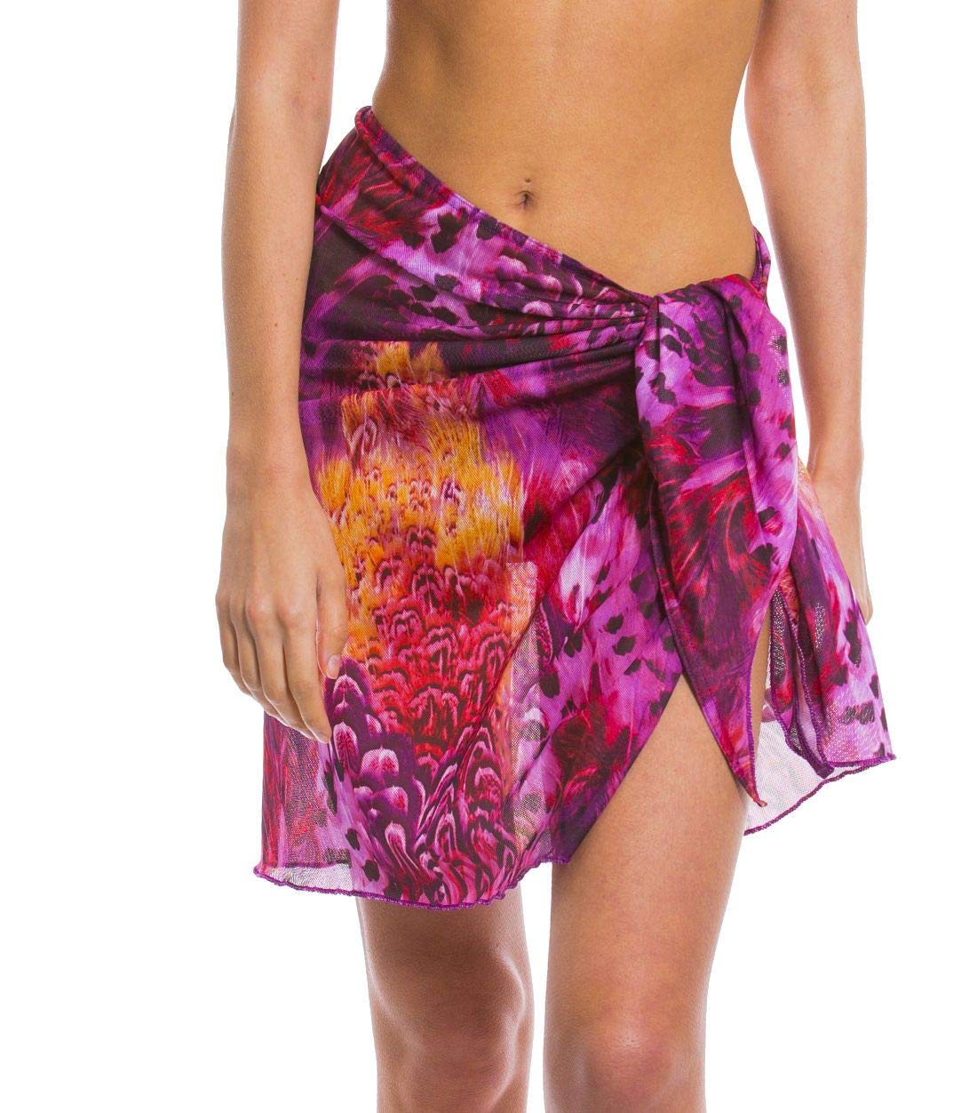 Kiniki Amalfi Purple Tan Through Beach Wrap Cover Up Accessory