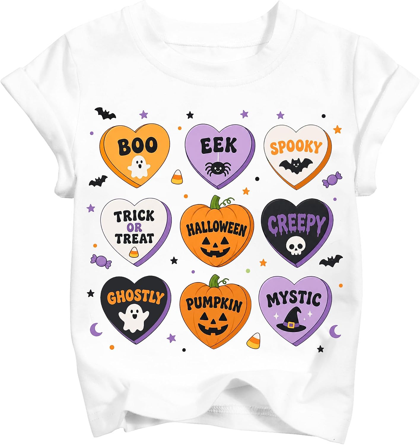 Boys Girls Halloween Shirt Kids Pumpkin T-Shirts 2026 (3T-10T)