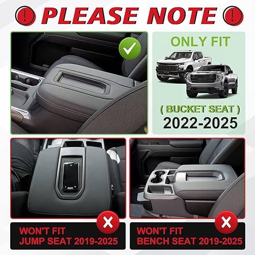 Miniatura 187 de Muslogy Funda de consola central compatible con Honda Pilot 2023 2024 2025, 2024 2025 2026 Ridgeline/Passport Accesorios para apoyabrazos, tapa