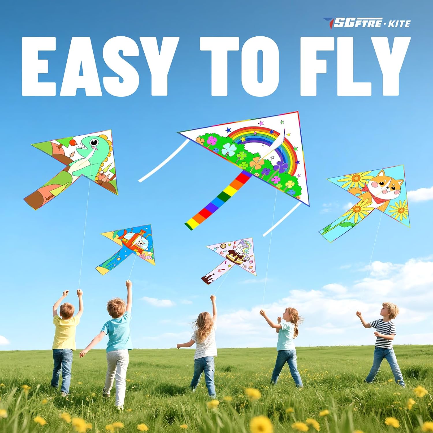 DIY Kite Making Kits for Boys and Girls, Extremely Easy to Fly ，Gifts for Kids (DIY Delta Pattern Kite 12)
