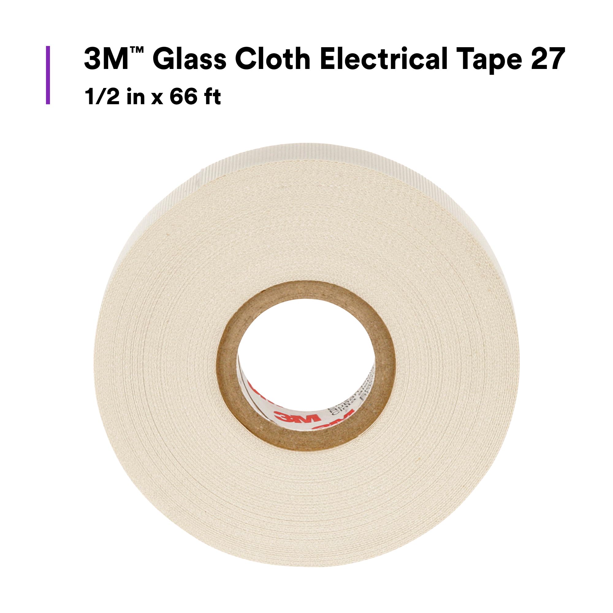 3M 27-1/5.1 cm X66 szklana tkanina taśma elektryczna 27, 1/5.1 cm x 66 FT.50 cala stopa,
