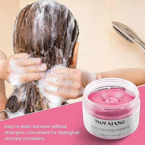 Miniatura 6 de Color de cera rosa para el cabello, kit de cera temporal para el cabello, cera de color para el cabello, cera de color para el cabello, cera de