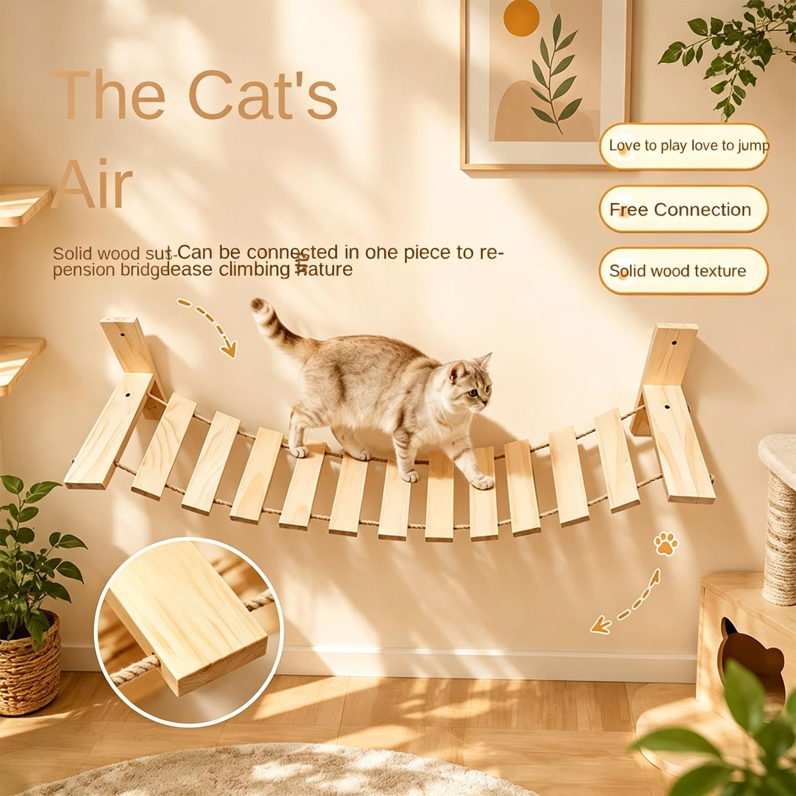Stable Wooden Indoor Kitten Activity Center - Frame