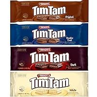 Vista 1 de Galletas de chocolate Tim Tam de Arnott's - Paquete de 4 variedades: original, oscuro, doble capa, blanco, importado de Australia