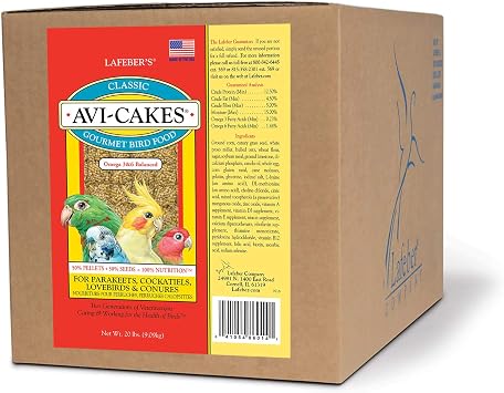 LAFEBERS Classic Avi-Cakes, for Cockatiels & Parakeets 20 lb