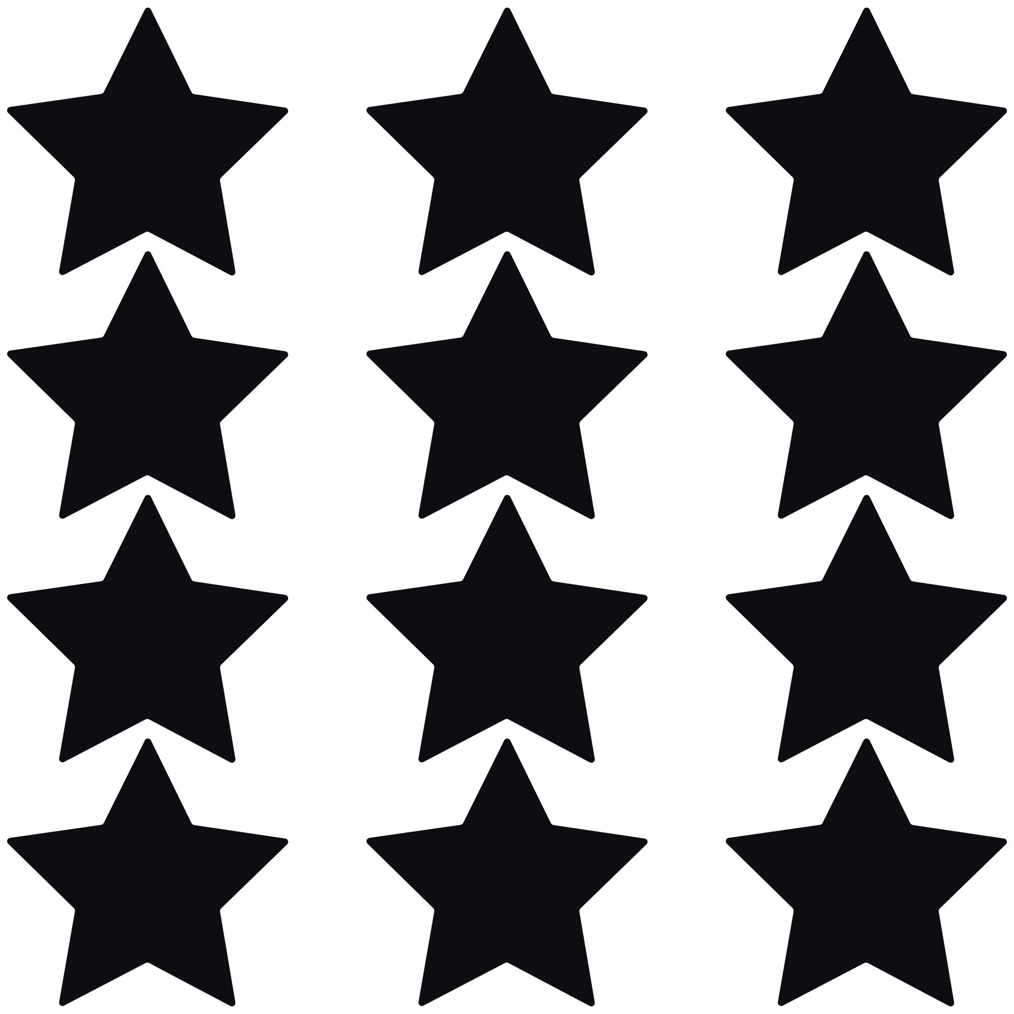 Stickers étoiles noirs masquage imperfections murs et sols