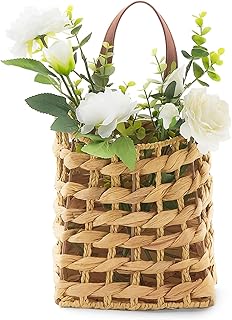 Wall Hanging Basket Decorative Boho Mounted Organizer Dried Flower Plants Front Door Basket for