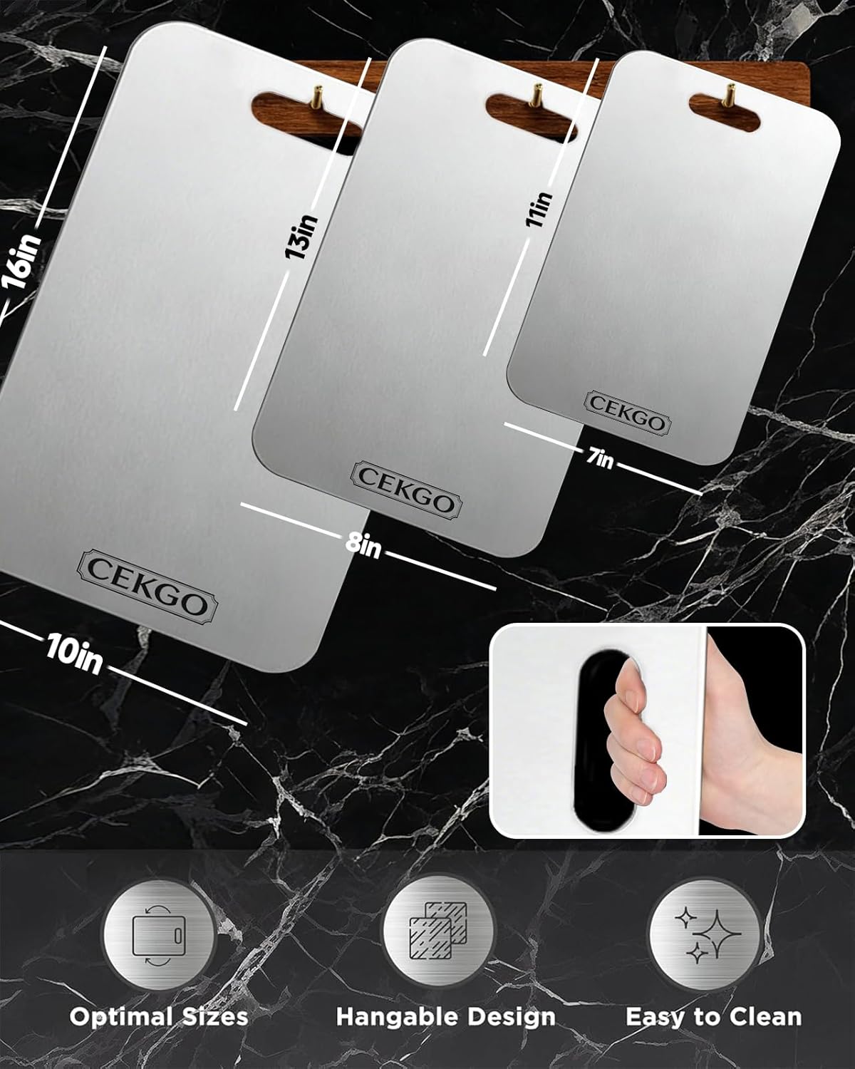 Titanium Cutting Board for Kitchen, Cutting Board Double Sided Food Grade,Dishwasher safe, Easy to Clean，Food-Grade Metal Meat Chopping Board Mat,Hygiene Durabl- Single piece XL