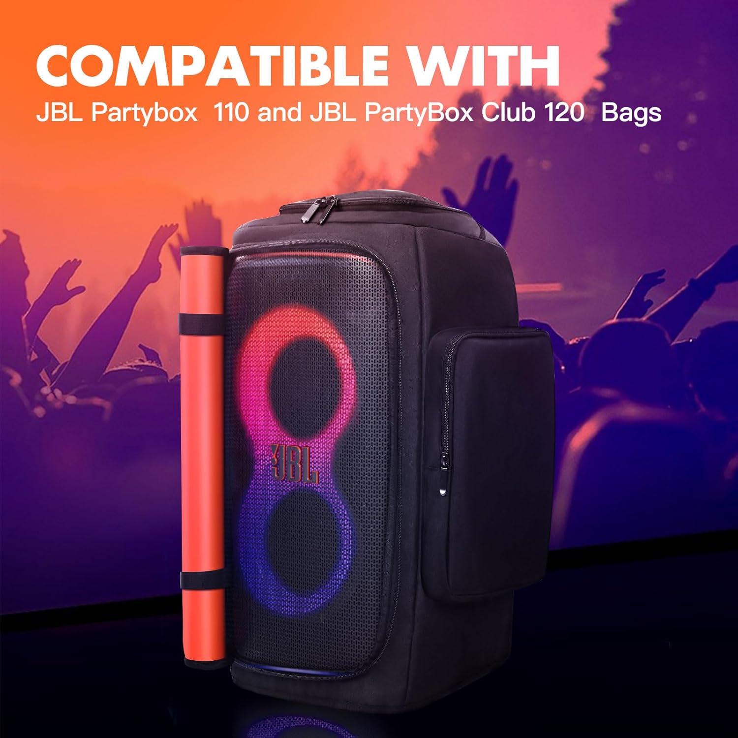 Protective Cover for JBL PartyBox 120 Speaker Double-Layer Shield, Speaker Bag Travel Case for JBL Party Box Series,Scratch-Resistant,Dust Proof Shell,Portable Carry Tote Bag for PartyBox 120 - Image 2