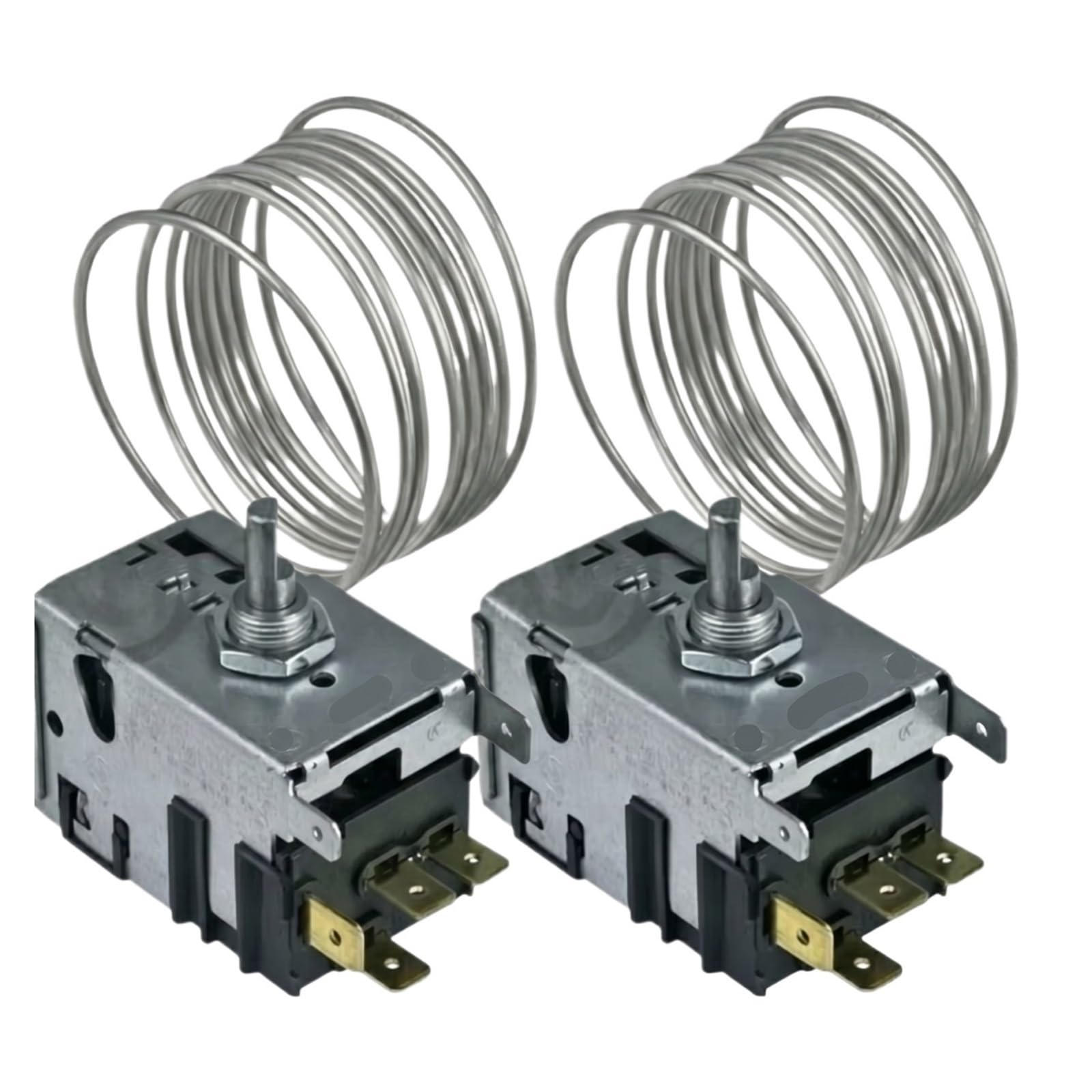 Termostato De Descongelación for Refrigerador, Compatible Con Danfoss, 077B6208, Termostato De Refrigerador De Cuatro Pines, Control De Temperatura, Calentador De Descongelación De 2 Piezas