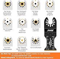 Vista 6 de JTWEB Cuchillas de herramientas oscilantes de carburo, hojas de sierra oscilantes de carburo, cuchillas multiherramienta resistentes