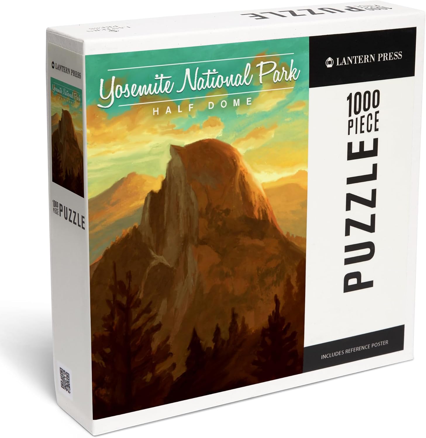 "Lantern Press Yosemite National Park, California, Half Dome, Oil Painting, 1000 Piece Jigsaw Puzzle for Adults, Made in USA with Reference Poster"