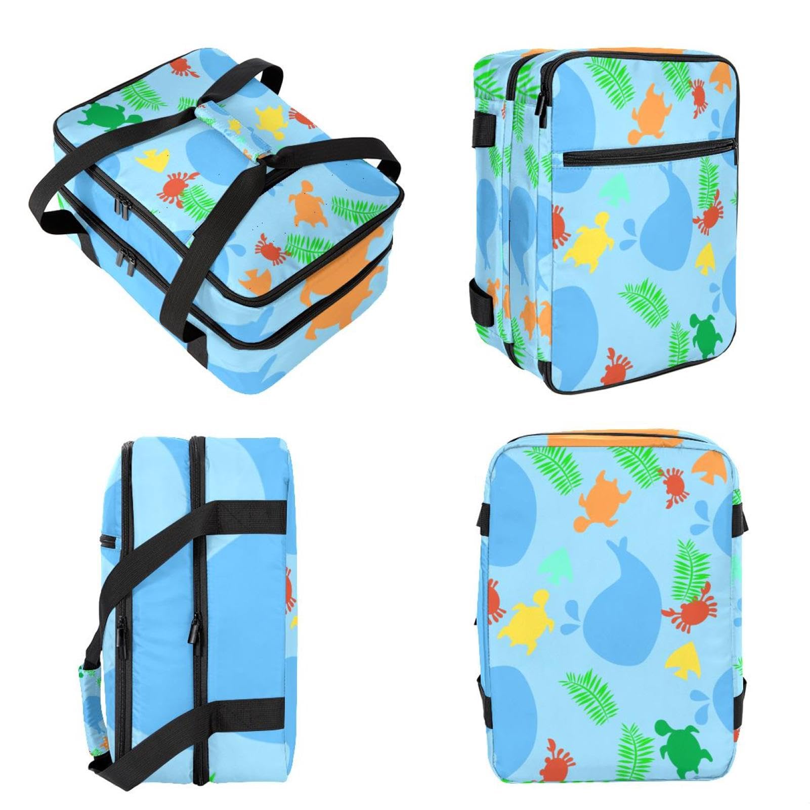 Sxccnw Borsa Termica Pranzo 2 Pezzi - Isotermica, Impermeabile E Aperta - Ideale Per Lavoro E Picnic (Nero) - 3