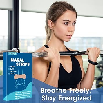 70 Pcs Nasal Strips,Extra Strength, Sweat-Proof Adhesive Performance Nose Strips for Breathing, Snoring, Sleeping, and Sports(Universal Fit Men/Women,Natural Color)