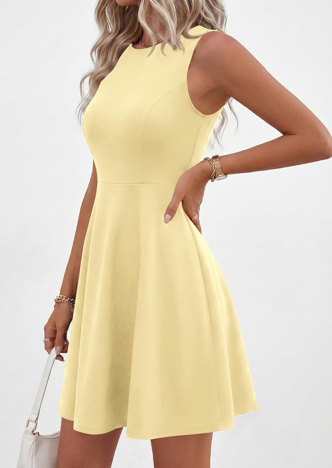 PRETTYGARDEN Cocktail Dresses for Women Summer 2026 Elegant Classy Spring A Line Sleeveless Mini Short Party Dress Pockets - Image 3