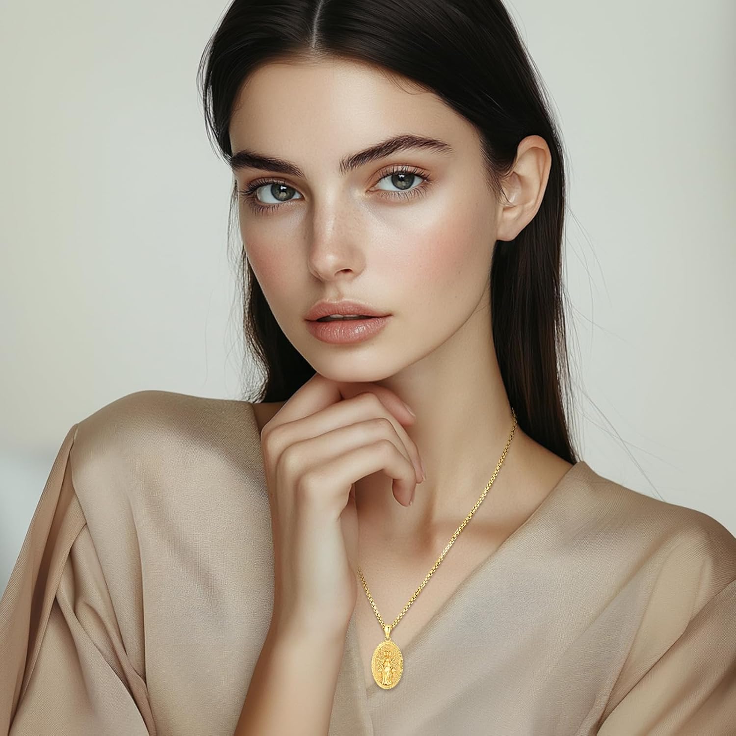 Pentagram Necklace Sterling Silver Triple Moon Goddess/Celtic Knot Witches Knot/Ankh/Sun and Moon/Hecate/Lilith/Santa Muerte/Tetragrammaton Pendant Necklace Pagan Wiccan Magic Egyptian Amulet Jewelry for Women Men - Image 6